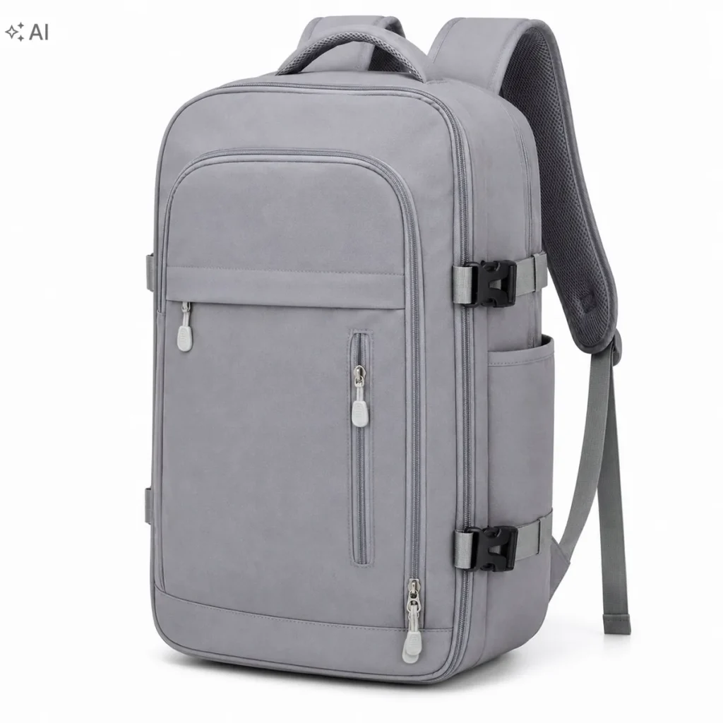 Plecak do samolotu 40×30×20 cm, 24 l (Ryanair, Wizz Air) – szary
