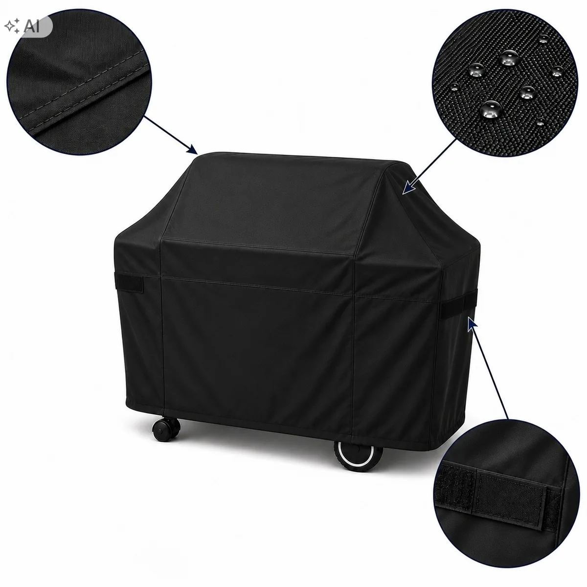 Pokrowiec na grill wodoodporny Oxford – 150×65×105 cm – zdjęcie 3